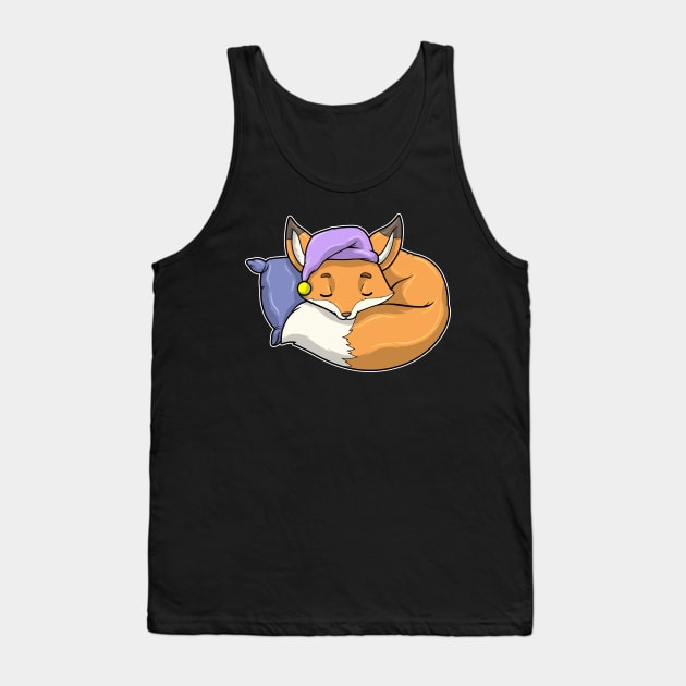 Fox at Sleeping with Pillow & Sleepyhead Tank Top by Markus Schnabel